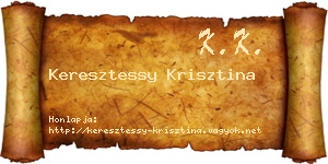 Keresztessy Krisztina névjegykártya